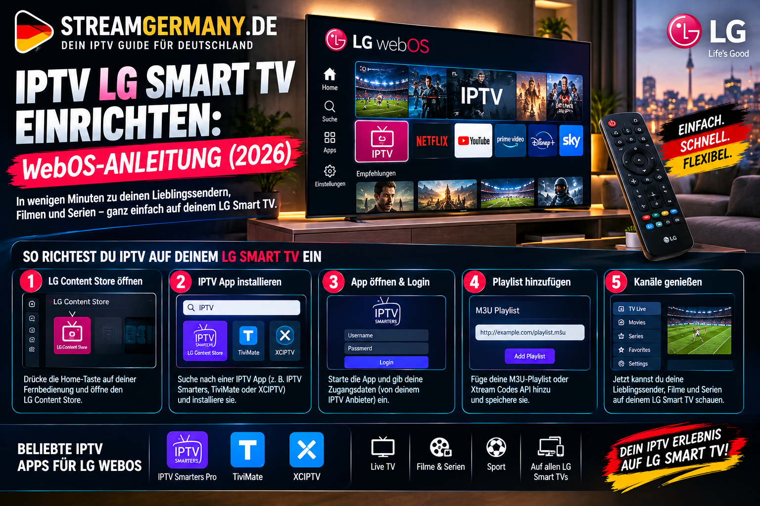 Set up iptv LG smart TV
