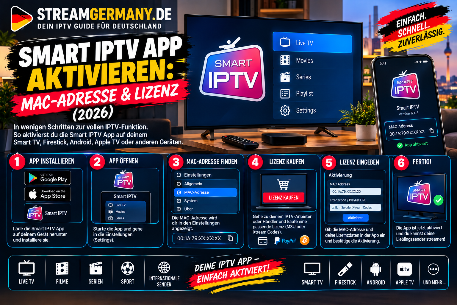 smart iptv app aktivieren