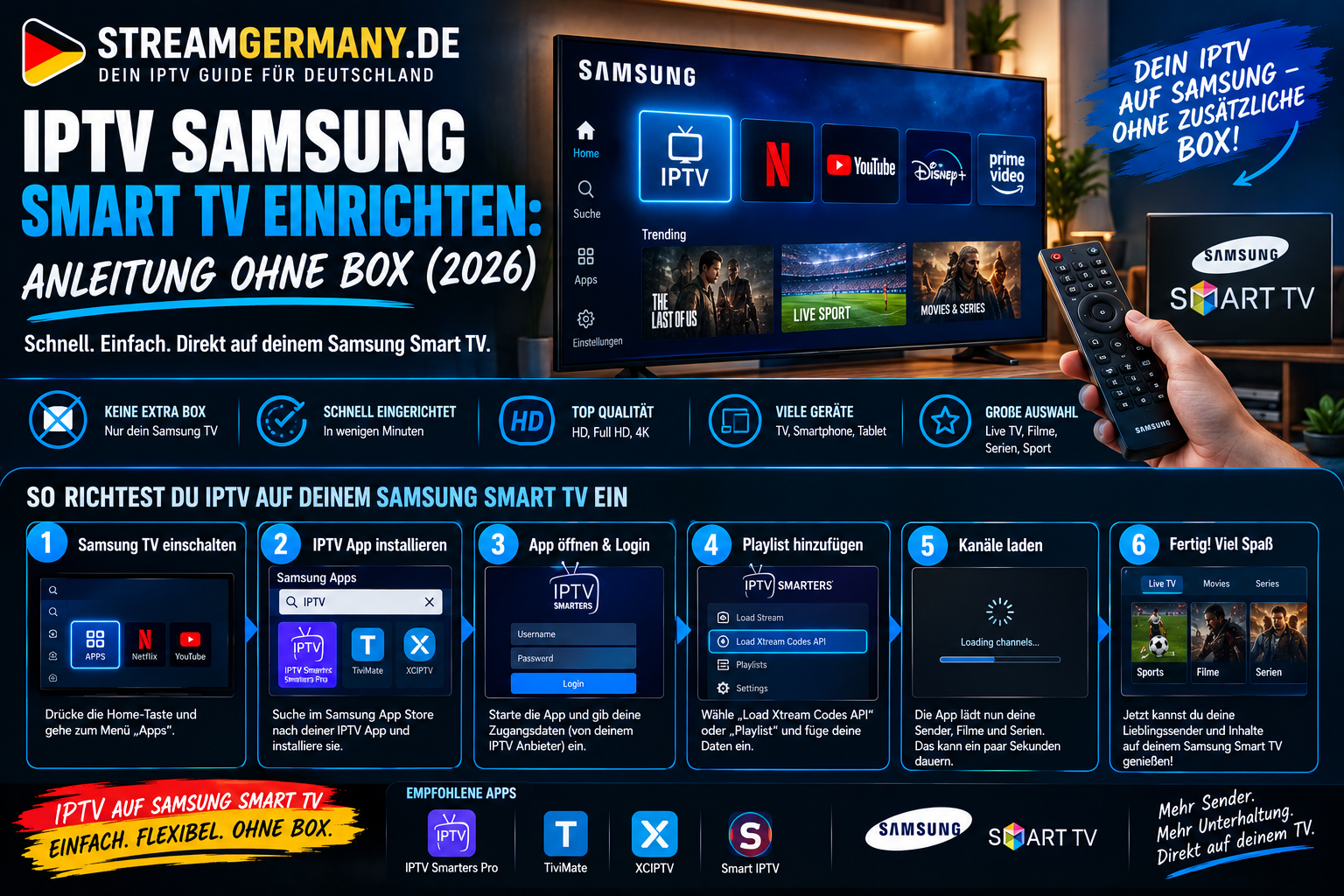 iptv samsung smart tv einrichten